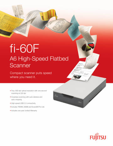 Fujitsu fi-60F Datasheet | Manualzz