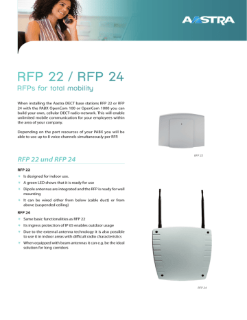 AASTRA RFP 22 Datasheet | Manualzz