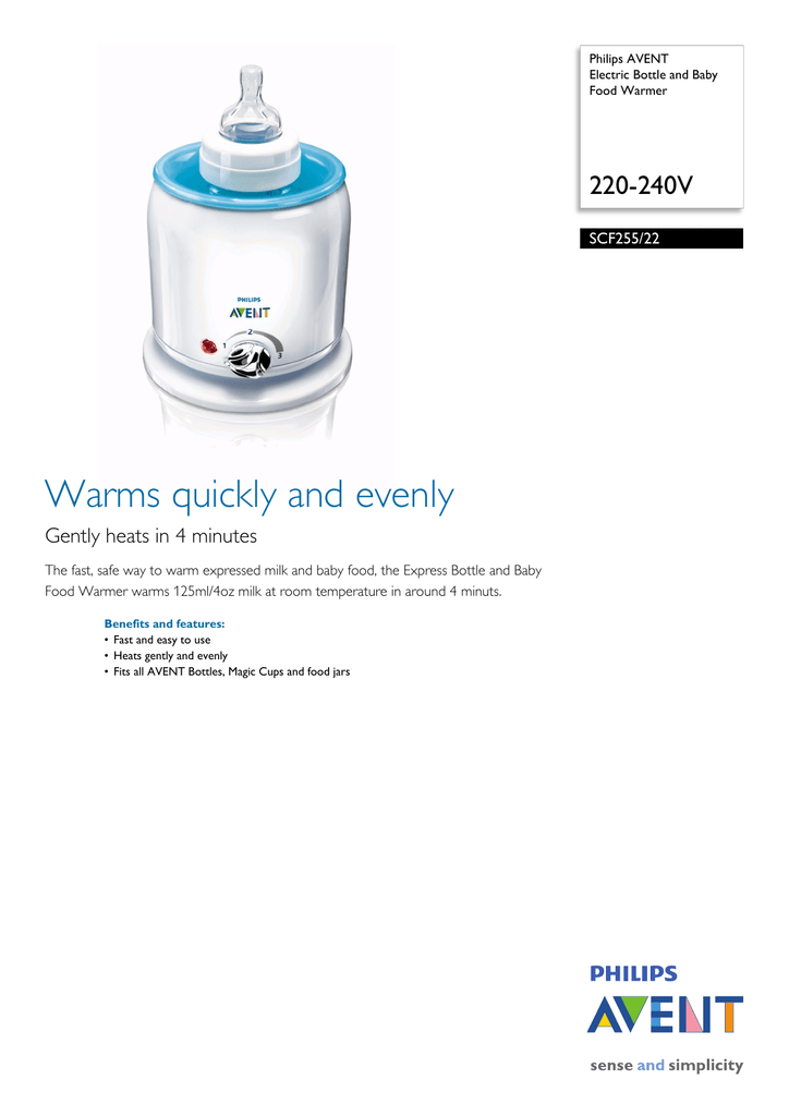 avent bottle food warmer