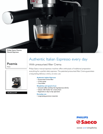 philips saeco espresso machine manual