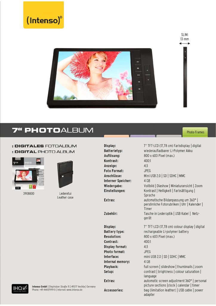 Intenso Digital Photo Frame Manualzz