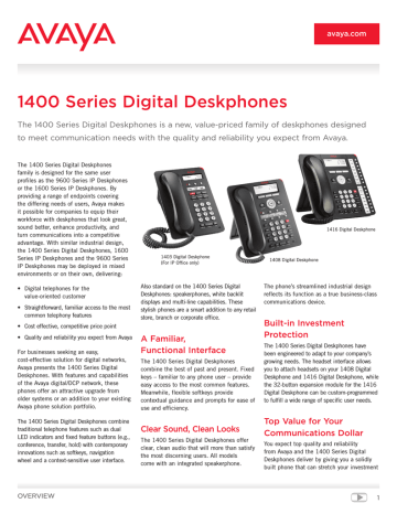 Avaya 1403 Datasheet | Manualzz