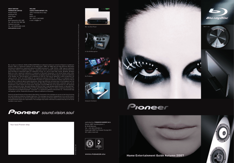 Pioneer Pdp Lx6080d Dvr Lx60 Mt 01 Pdp Lx608d Datasheet Manualzz