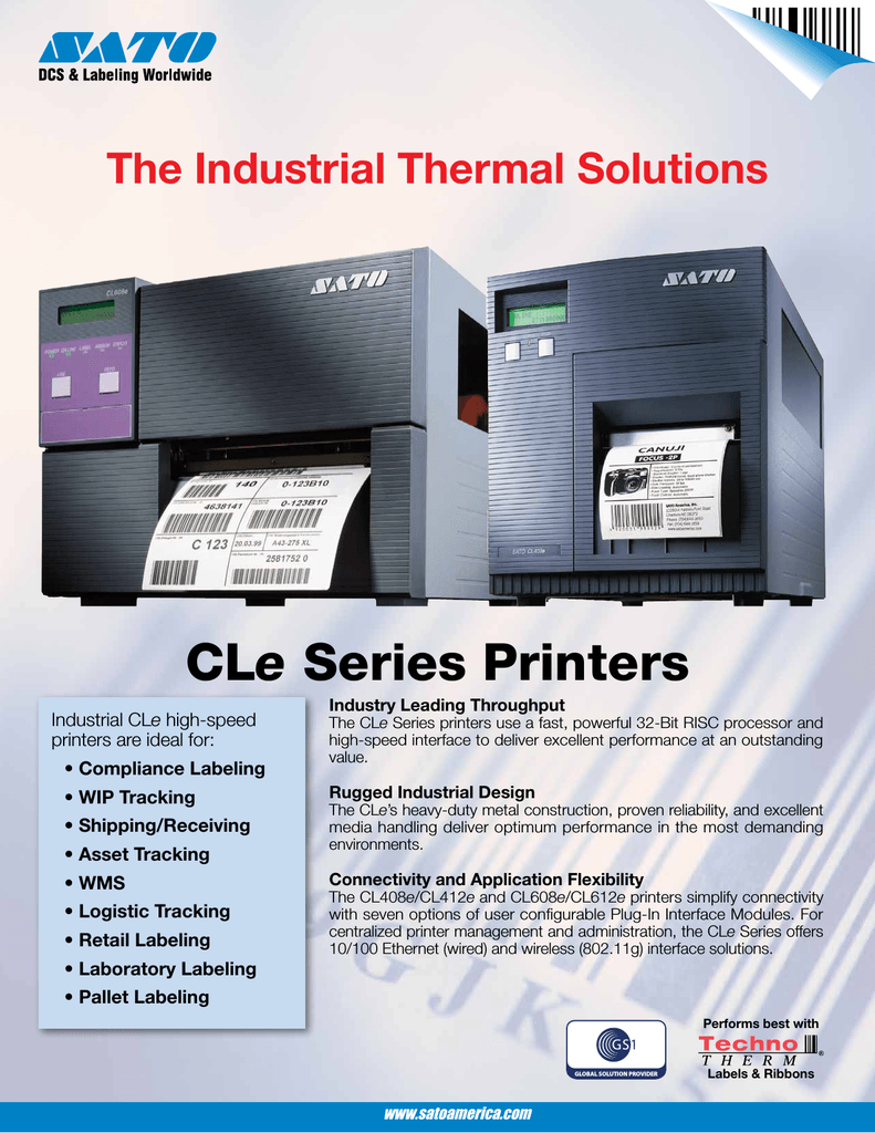 Printers SATO CL408e Industrial Barcode 