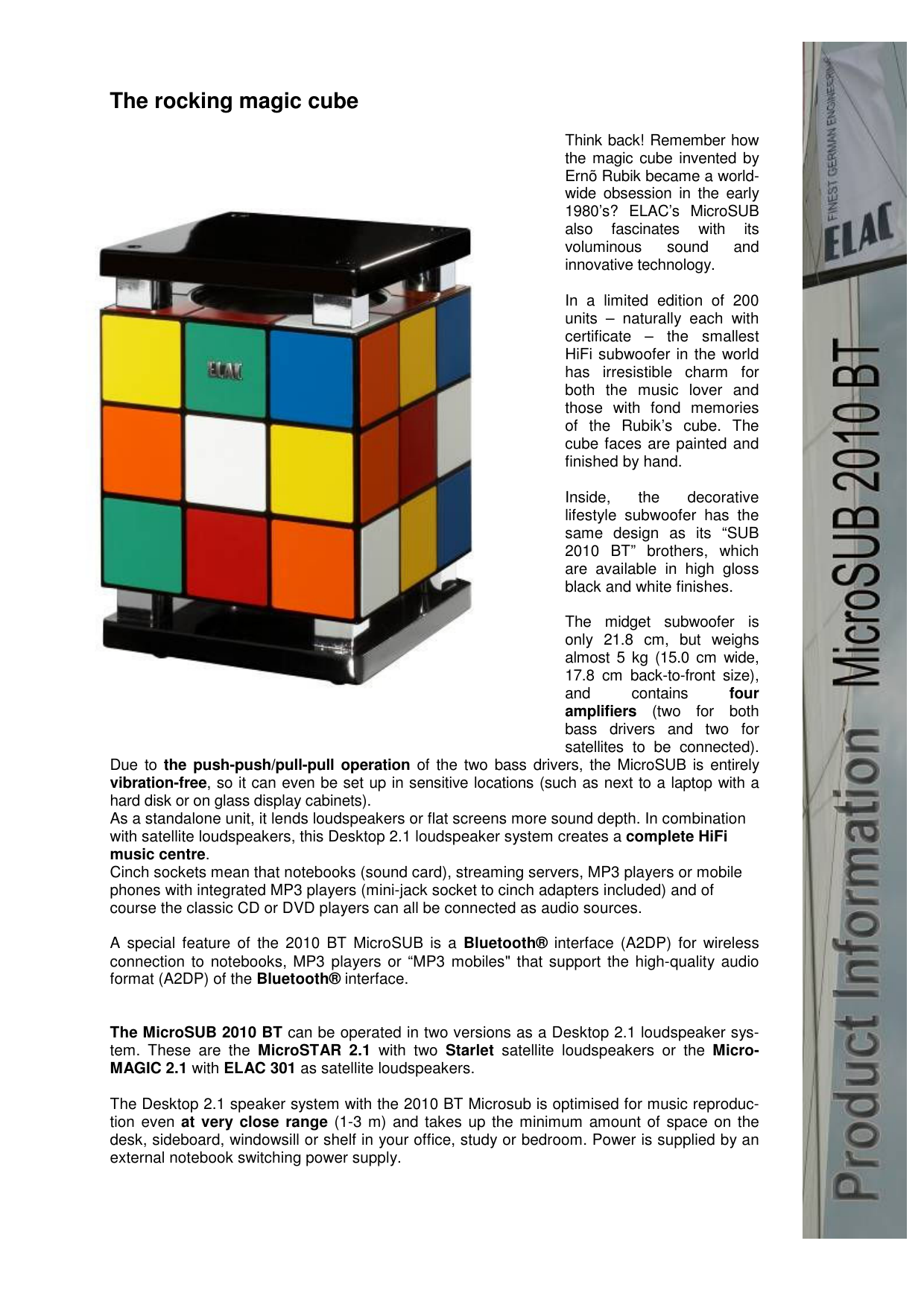 Elac Micromagic Ii Datasheet Manualzz