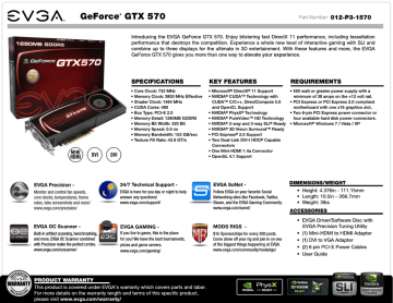 EVGA 012-P3-1570-ER NVIDIA GeForce GTX 570 1.25GB graphics card Datasheet | Manualzz