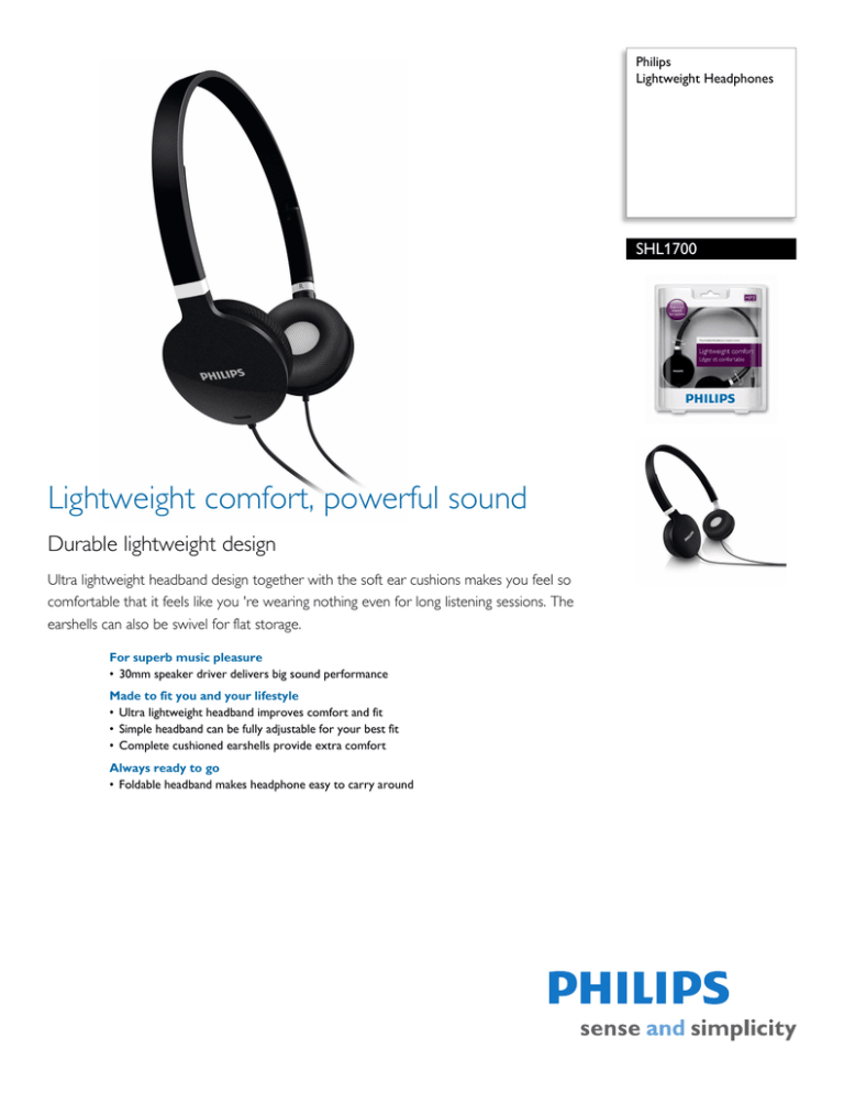 philips lightweight headphones