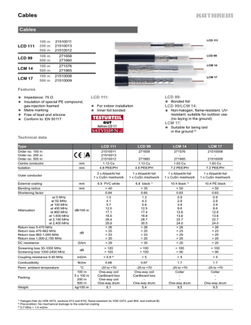 Kathrein LCD 111 Datasheet | Manualzz