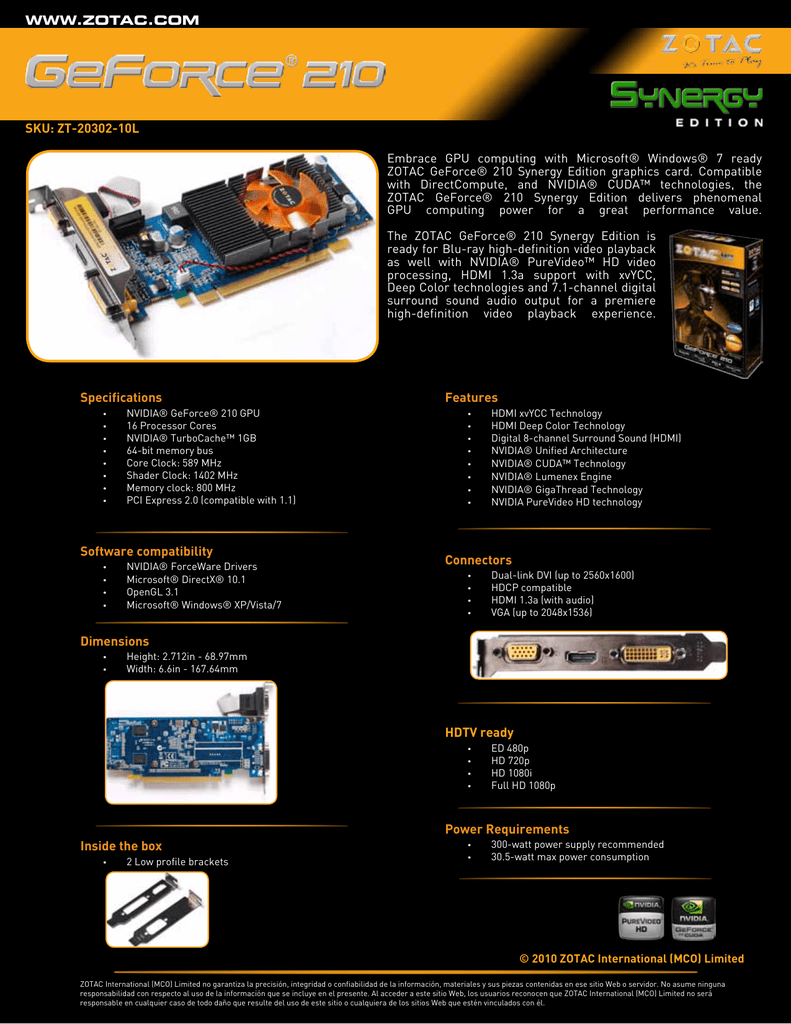 zotac geforce 9500 gt drivers windows 7 64 bits