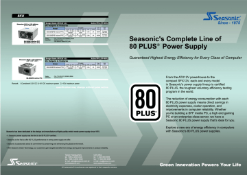 Seasonic SS-250SU power supply unit Datasheet | Manualzz