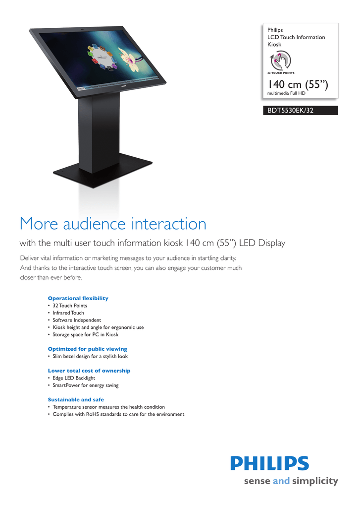 Philips BDT5530EK/32 touch screen 