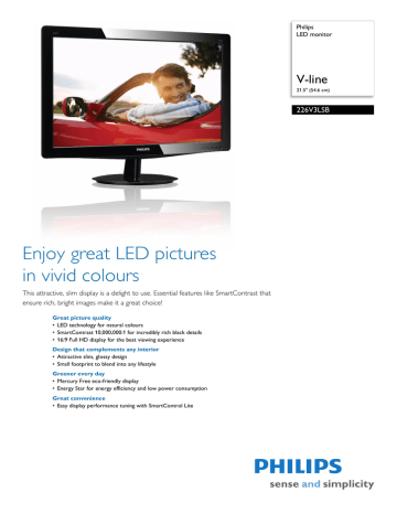 Philips 226V3LSB Datasheet | Manualzz