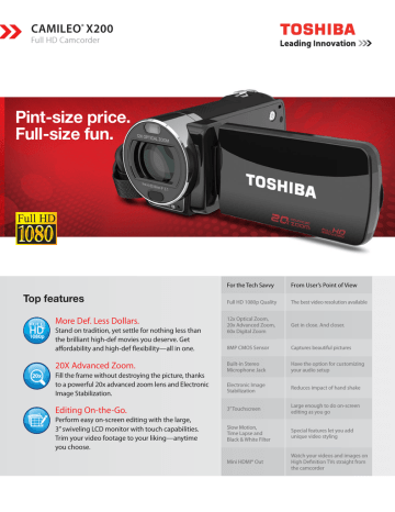toshiba camileo s30 camcorder high definition toshiba camileo s30 camcorder high definition