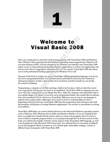 Wiley Beginning Microsoft Visual Basic 2008 Datasheet | Manualzz