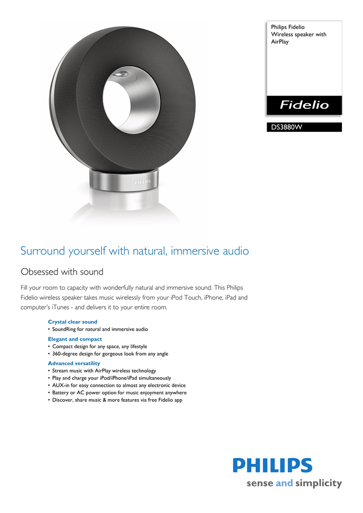 Philips SoundRing wireless speaker 
