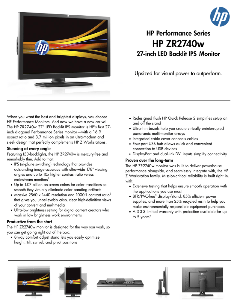 hp zr2740w driver