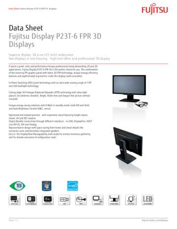 Fujitsu P Line P23T-6 FPR 3D Datasheet | Manualzz