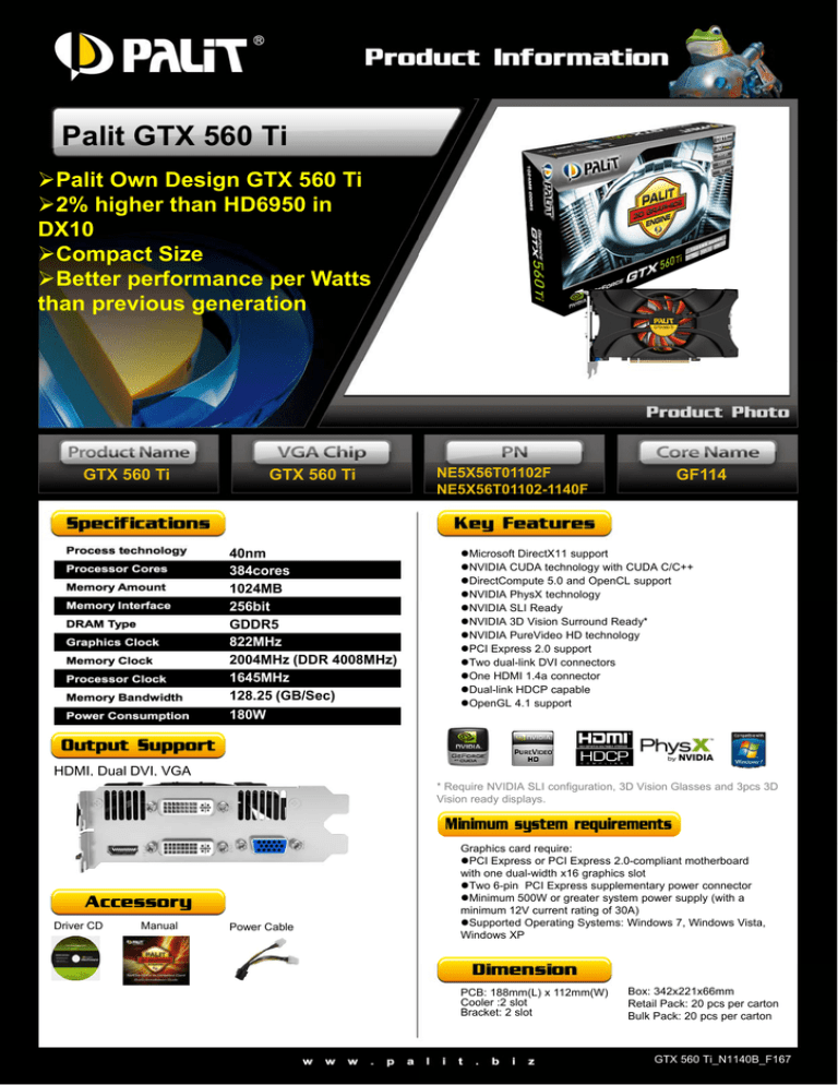 Palit Ne5x56tf Datasheet Manualzz