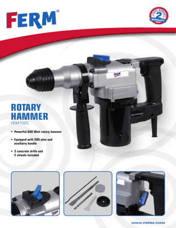 Ferm FBH-850KN2 rotary hammer Datasheet | Manualzz