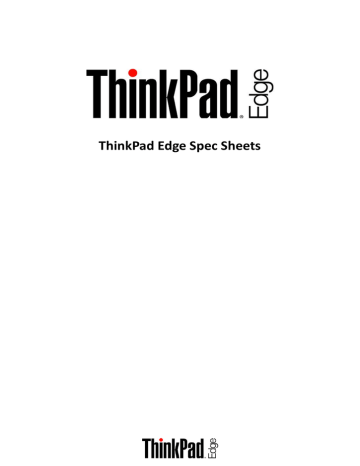 Lenovo ThinkPad Edge E130 Datasheet | Manualzz