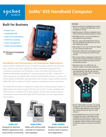 Socket Mobile Somo 655 Datasheet 