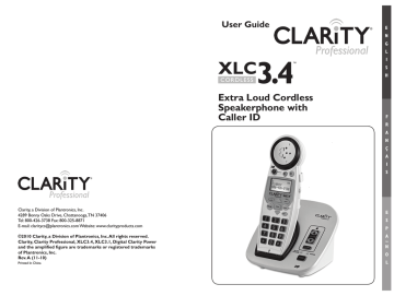 Clarity XLC3.4, XLC 3.4 Manual de usuario | Manualzz