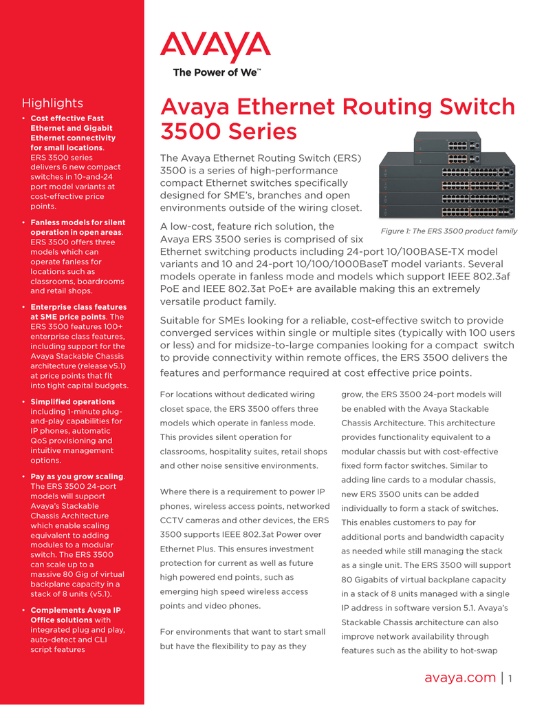 Avaya 3526T Datasheet | Manualzz