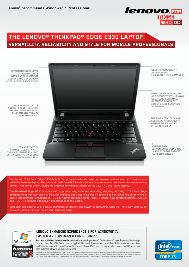 Lenovo Thinkpad Edge 330 Manualzz
