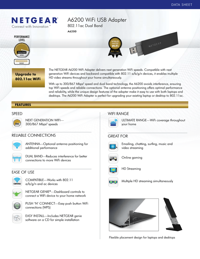 netgear a6200 wifi adapter driver for windows vista