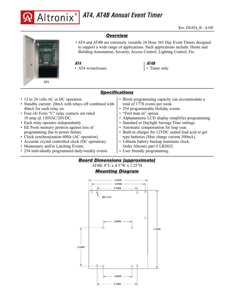 Replacement For ALTRONIX AT4