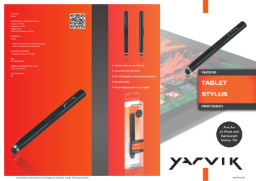Yarvik YAC030 stylus pen Datasheet | Manualzz