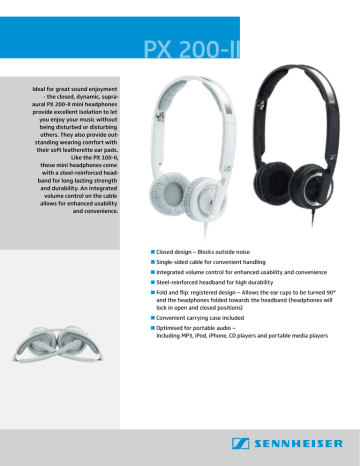 هدفون تاشو سنهایزر Sennheiser PX 200 II