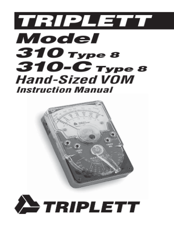 Vintage Triplett Modelo 310 Tipo 5-Multímetro Analógico Portátil