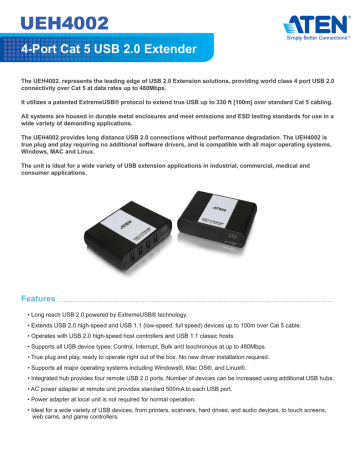 Aten UEH4002 Datasheet | Manualzz