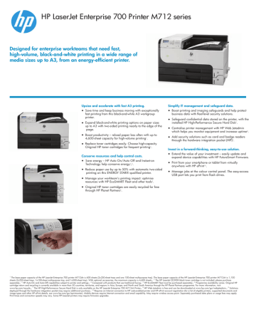 HP LaserJet Enterprise 700 M712xh Datasheet | Manualzz