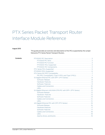 Juniper P1-PTX-2-40GE-CFP network switch module Datasheet | Manualzz