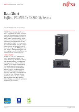 Fujitsu PRIMERGY TX200 S6 Datasheet