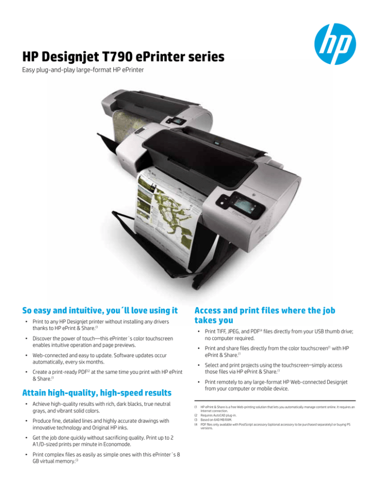 hp designjet t790 printer