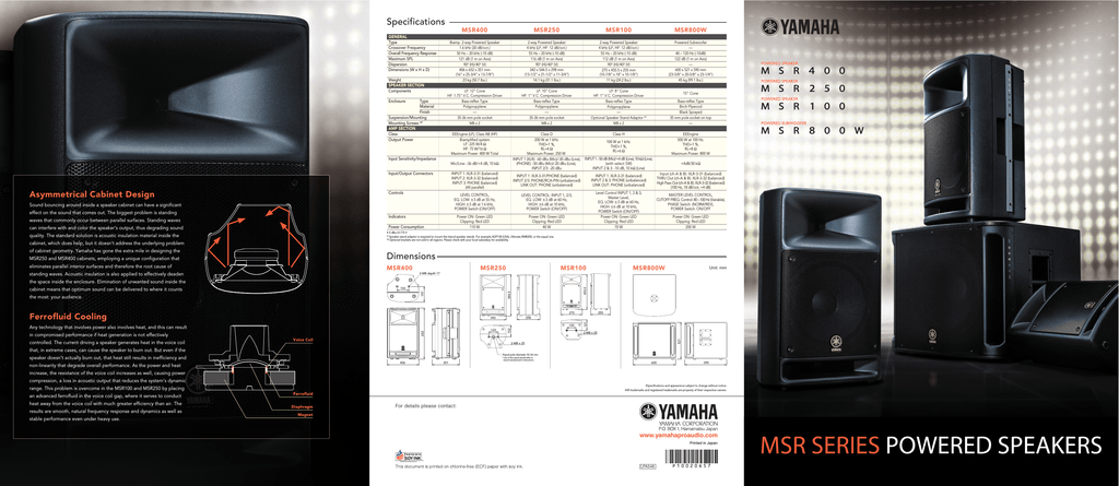 yamaha msr100 replacement speaker