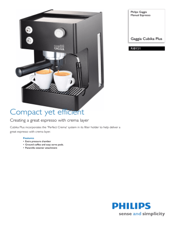 Gaggia Gaggia Manual Espresso RI8151/60 