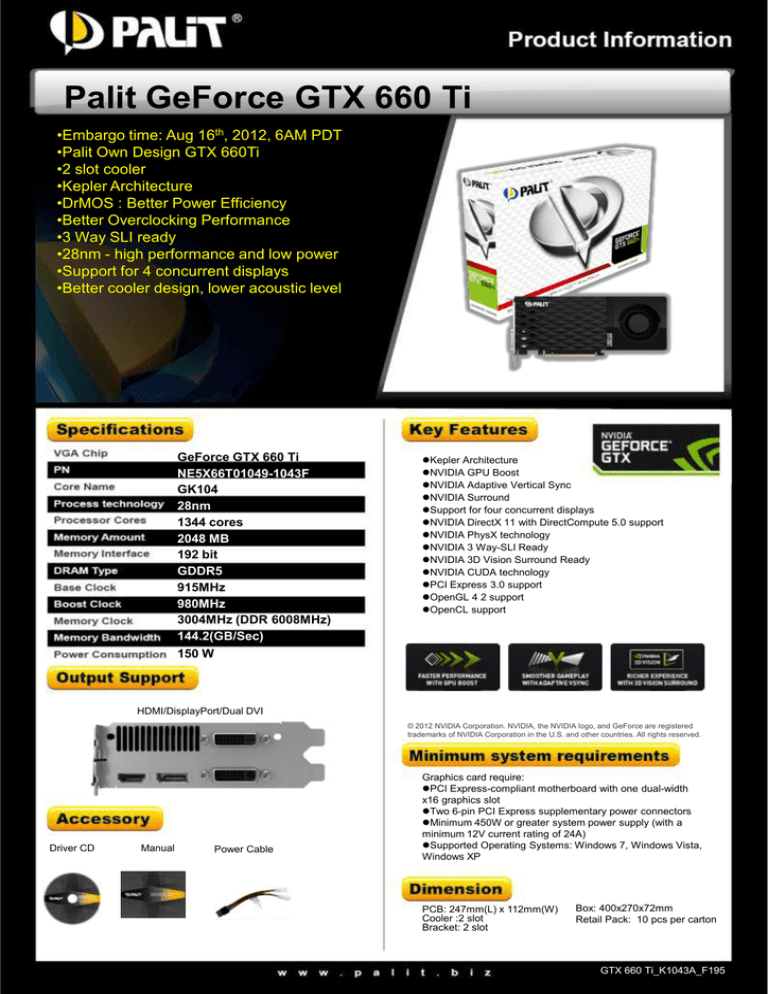 Palit Ne5x66t01g49f Datasheet Manualzz