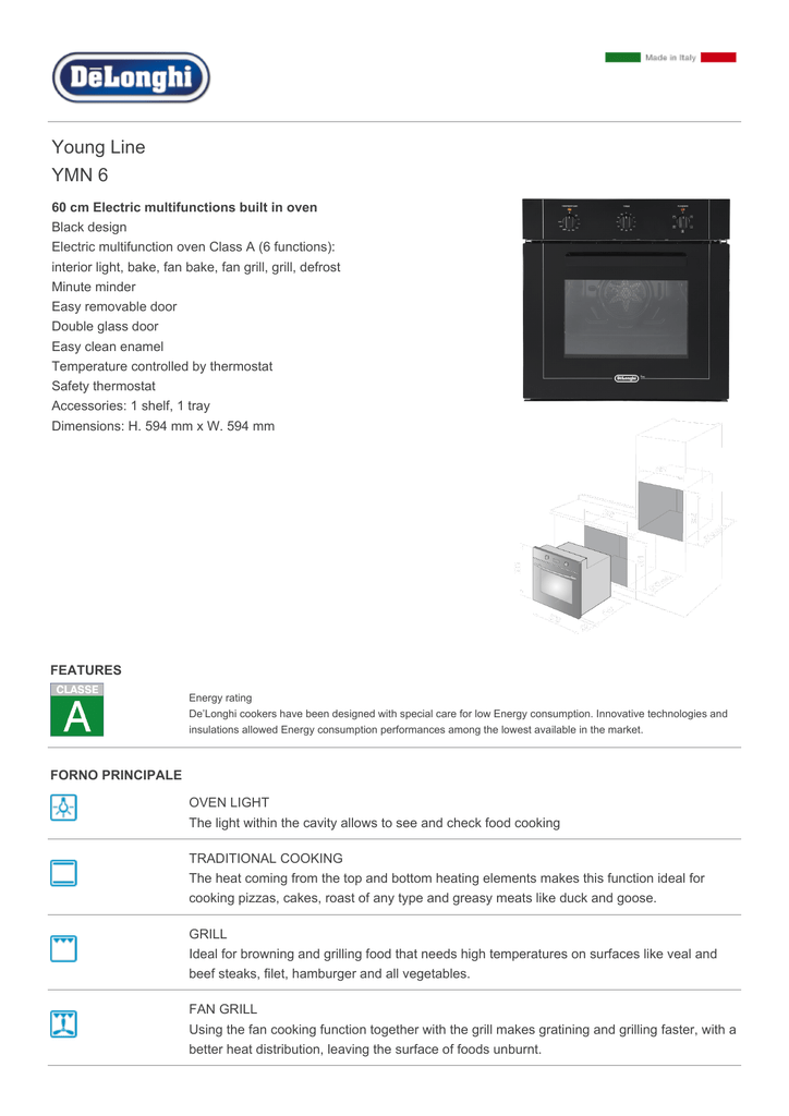 DeLonghi YMN 6 Datasheet | Manualzz