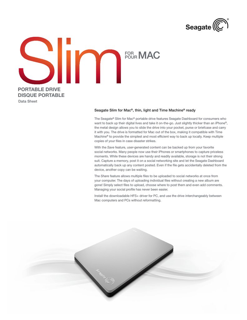 install seagate slim for mac and pc