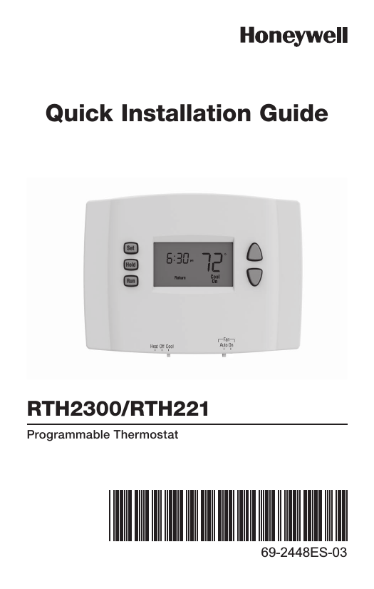 Honeywell Rth2300b1012 A Datasheet Manualzz