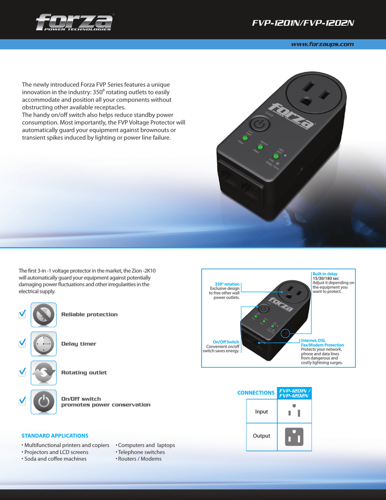 Forza Power Technologies Fvp 11n Fvp 11b Datasheet Manualzz