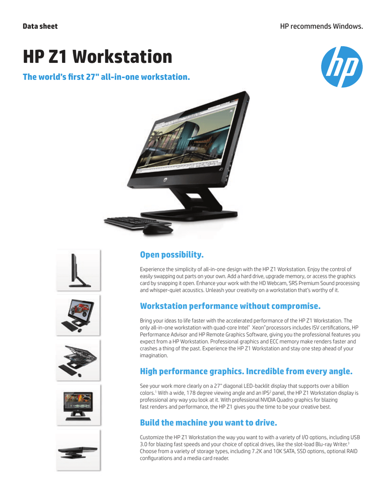 Hp Z1 Aio Manualzz