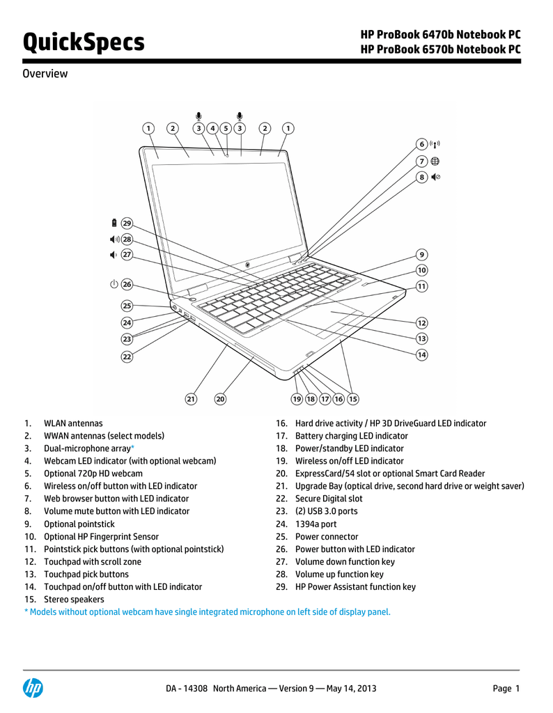 hp probook 6470b specs pdf