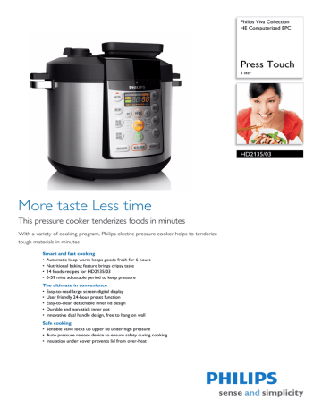 Philips pressure cooker manual hot sale