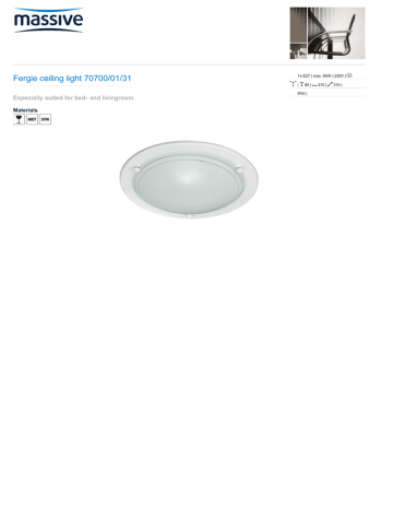 Massive Ceiling light 70700/01/31 Datasheet | Manualzz