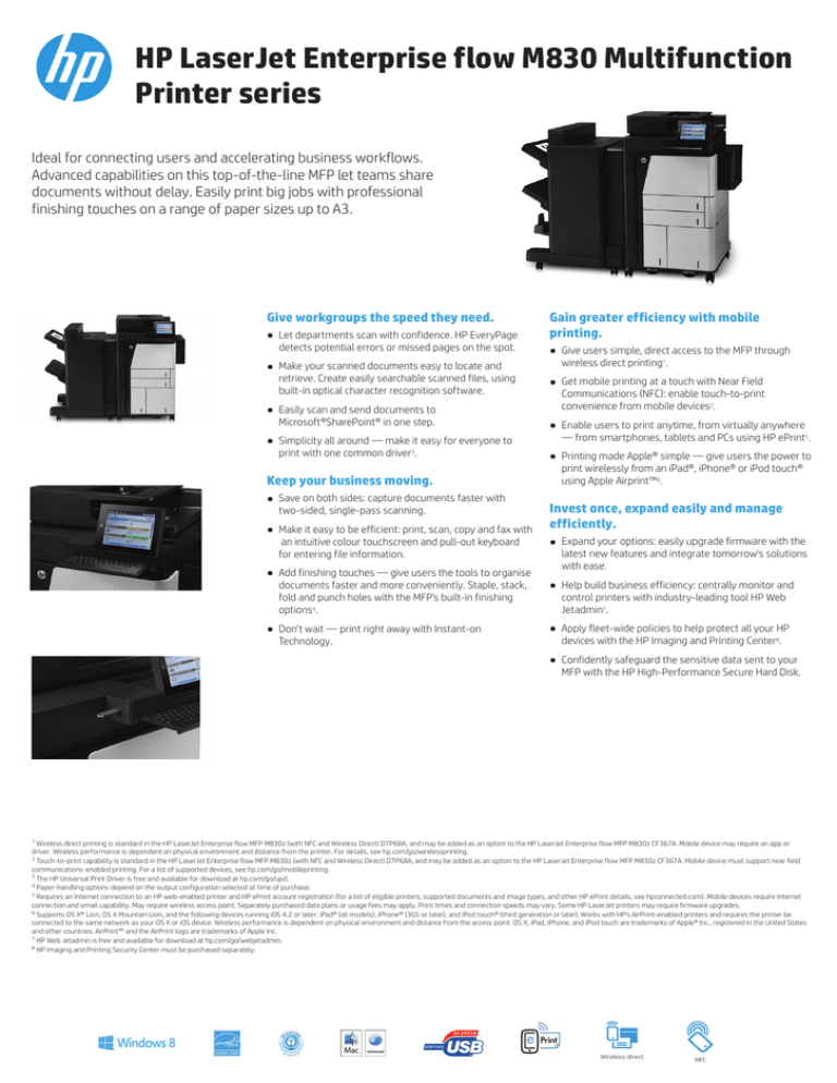 hp m830 printer